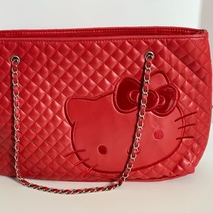 Hello Kitty Quilter Red Chain Strap Bag